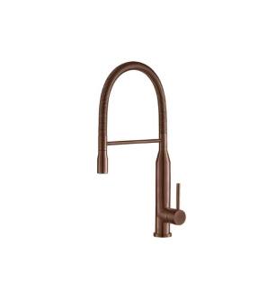 Flusso K.1260VB Glatt Semi-Professional Dual Spray Stainless Steel Kitchen Faucet With Pull Out in Vortex Brown