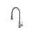 Isenberg K.1290SG Zest Dual Spray Stainless Steel Kitchen Faucet With Pull Out in Steel Gray