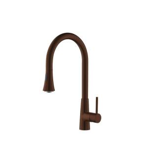 Flusso K.1290VB Zest Dual Spray Stainless Steel Kitchen Faucet With Pull Out in Vortex Brown