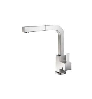 Flusso K.1330SS Deus Dual Spray Stainless Steel Kitchen Faucet With Pull Out in Stainless Steel