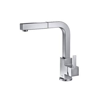 Flusso K.1330GW Deus Dual Spray Stainless Steel Kitchen Faucet With Pull Out in Gloss White