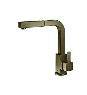 Flusso K.1330AG Deus Dual Spray Stainless Steel Kitchen Faucet With Pull Out in Army Green