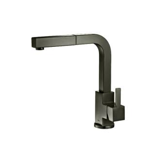 Flusso K.1330DGR Deus Dual Spray Stainless Steel Kitchen Faucet With Pull Out in Dark Green