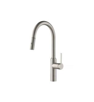 Flusso K.1360SS Ziel Dual Spray Stainless Steel Kitchen Faucet With Pull Out in Stainless Steel