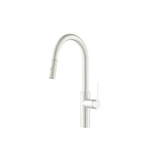 Flusso K.1360GW Ziel Dual Spray Stainless Steel Kitchen Faucet With Pull Out in Gloss White
