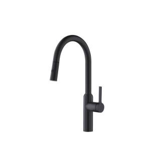 Flusso K.1360DG Ziel Dual Spray Stainless Steel Kitchen Faucet With Pull Out in Dark Gray
