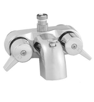 Jaclo 2016-PCH 5 1/2" Wall Mount Diverter Tub Filler for Four Legged Clawfoot Bathtub in Polished Chrome