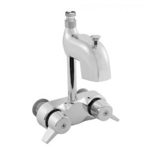 Jaclo 2017-PCH 5" Wall Mount Diverter Tub Filler for Four Legged Clawfoot Bathtub in Polished Chrome
