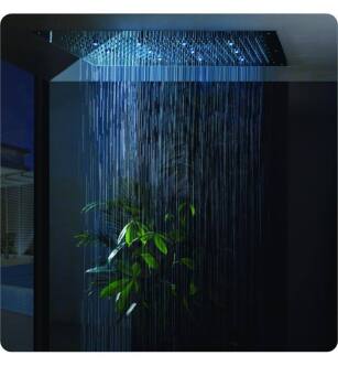 Jaclo 4020-DLCT-PCH Spa Rettango 20" Ceiling Mount Single-Function Flat Dream Light Chromatherapy Showerhead in Polished Chrome