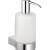 Keuco 14953079000 Plan 2 5/8" Wall Mount Crystal Glass Lotion Dispenser in Stainless Steel