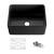 KIBI USA K2-SF24MB Pure 24" Fireclay Kitchen Farmhouse Sink Single Bowl in Matte Black
