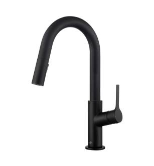 KIBI USA KKF2017MB Fusion Single Handle Pull Down Kitchen & Bar Sink Faucet in Matte Black