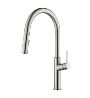 KIBI USA KKF2018BN Fusion-T Single Handle Pull Down Kitchen Sink Faucet in Brushed Nickel