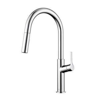 KIBI USA KKF2018CH Fusion-T Single Handle Pull Down Kitchen Sink Faucet in Chrome