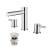 KIBI USA KBF1025CH Circular 8" Bathroom Sink Widespread Faucet with Drain Assembly in Chrome