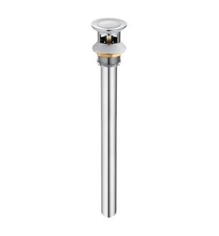 KIBI USA KPW104CH Bathroom Sink Pop Up Drain Stopper with 12" Tailpiece and Overflow in Chrome