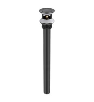 KIBI USA KPW104MB Bathroom Sink Pop Up Drain Stopper with 12" Tailpiece and Overflow in Matte Black