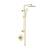 KIBI USA KSC403BG Circular Pressure Balanced 2 Function Shower Column with Rough In Valve in Brushed Gold