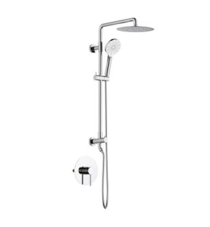 KIBI USA KSC403CH Circular Pressure Balanced 2 Function Shower Column with Rough In Valve in Chrome