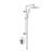 KIBI USA KSC404BN Cube Pressure Balanced 2 Function Shower Column with Rough In Valve in Brushed Nickel