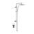 KIBI USA KSC404CH Cube Pressure Balanced 2 Function Shower Column with Rough In Valve in Chrome