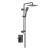KIBI USA KSC404MB Cube Pressure Balanced 2 Function Shower Column with Rough In Valve in Matte Black