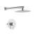 KIBI USA KSF407BN Circular Pressure Balanced Single Function Shower System with Rough In Valve in Brushed Nickel