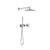 KIBI USA KSF410BN Circular 2 Function Thermostatic Shower System With Rough In Valve in Brushed Nickel