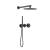 KIBI USA KSF410MB Circular 2 Function Thermostatic Shower System With Rough In Valve in Matte Black