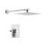 KIBI USA KSF411BN Cube Pressure Balanced Single Function Shower System with Rough In Valve in Brushed Nickel