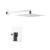 KIBI USA KSF411CH Cube Pressure Balanced Single Function Shower System with Rough In Valve in Chrome