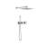 KIBI USA KSF414BN Cube 2 Function Thermostatic Shower System With Rough In Valve in Brushed Nickel