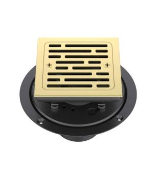 KIBI USA KFD0403BG 4″ Tile-In Shower Drain in Brushed Gold