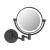 KIBI USA KMM101MB Circular LED Wall Mount Magnifying Makeup Mirror in Matte Black