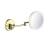 KIBI USA KMM102BG Circular LED Wall Mount One Side 5x Magnifying Makeup Mirror in Brushed Gold