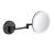 KIBI USA KMM102MB Circular LED Wall Mount One Side 5x Magnifying Makeup Mirror in Matte Black