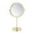 KIBI USA KMM103BG Circular Free Standing Magnifying Makeup Mirror in Brushed Gold