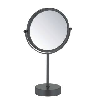 KIBI USA KMM103MB Circular Free Standing Magnifying Makeup Mirror in Matte Black