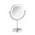 KIBI USA KMM104BN Circular LED Free Standing Magnifying Makeup Mirror in Brushed Nickel