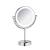 KIBI USA KMM104CH Circular LED Free Standing Magnifying Makeup Mirror in Chrome