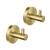 KIBI USA KBA1401BG-2PC Circular Bathroom Towel & Robe Hook 2 Piece in Brushed Gold