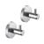 KIBI USA KBA1401CH-2PC Circular Bathroom Towel & Robe Hook 2 Piece in Chrome