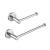 KIBI USA C-KBA14-2CH-1 Circular 2 Piece Bathroom Hardware Set in Chrome