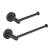 KIBI USA C-KBA14-2MB-1 Circular 2 Piece Bathroom Hardware Set in Matte Black