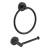 KIBI USA C-KBA14-2MB-2 Circular 2 Piece Bathroom Hardware Set in Matte Black