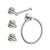 KIBI USA C-KBA14-4BN-1 Circular 4-Piece Bathroom Hardware Set in Brushed Nickel