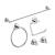 KIBI USA C-KBA14-5CH-2 Circular 5-Piece Bathroom Hardware Set in Chrome