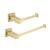 KIBI USA C-KBA15-2BG-1 Cube 2-Piece Bathroom Hardware Set in Brushed Gold