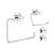 KIBI USA C-KBA15-4CH-2 Cube 4-Piece Bathroom Hardware Set in Chrome