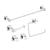 KIBI USA C-KBA15-5CH-1 Cube 5-Piece Bathroom Hardware Set in Chrome